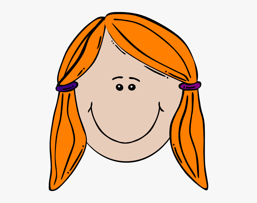 Ginger Girl Clip Art - Red Hair Girl Clipart, HD Png Download