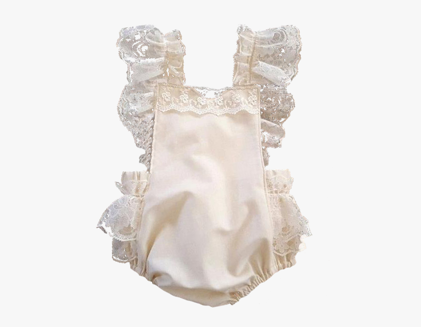 Bella Lace Ruffle Romper - Satin, HD Png Download