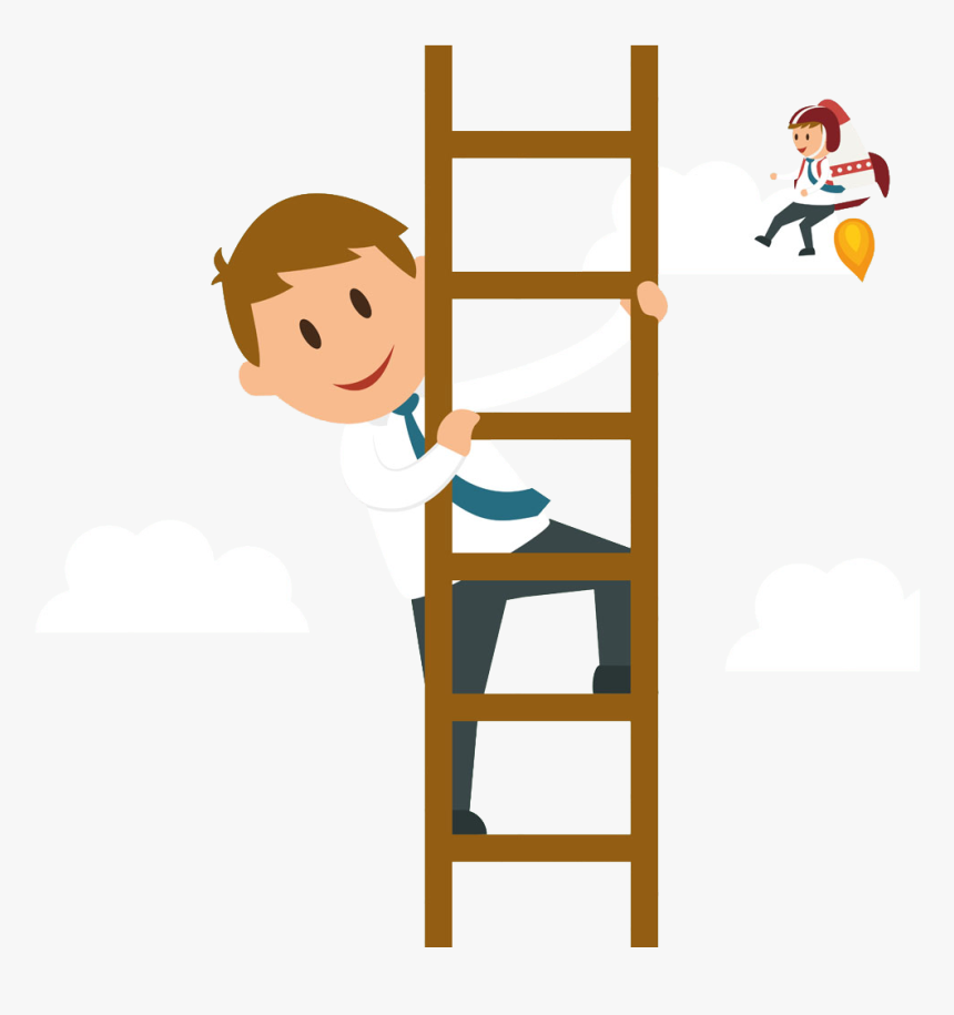 Climbing Ladder Png - Boy Climbing Ladder Clipart, Transparent Png