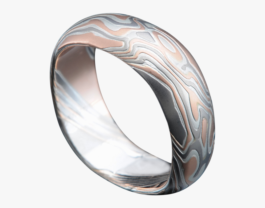 Mokume Gane Mens Wedding Band Mens Rings Wedding Bands - Bangle, HD Png Download