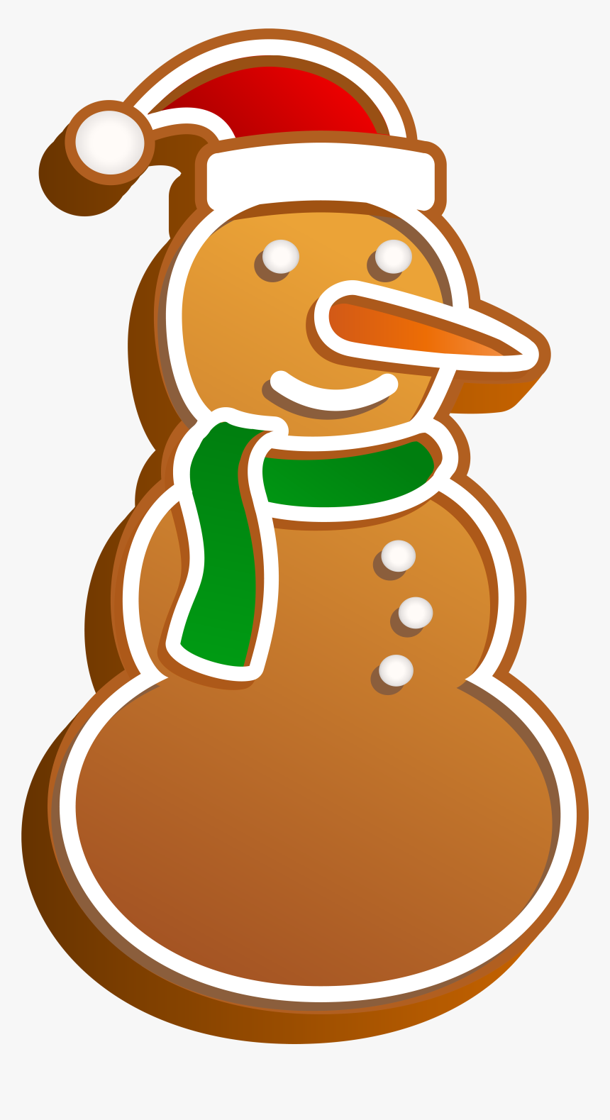 Snowmen Clipart Gingerbread - Gingerbread Snowman Clipart, HD Png Download