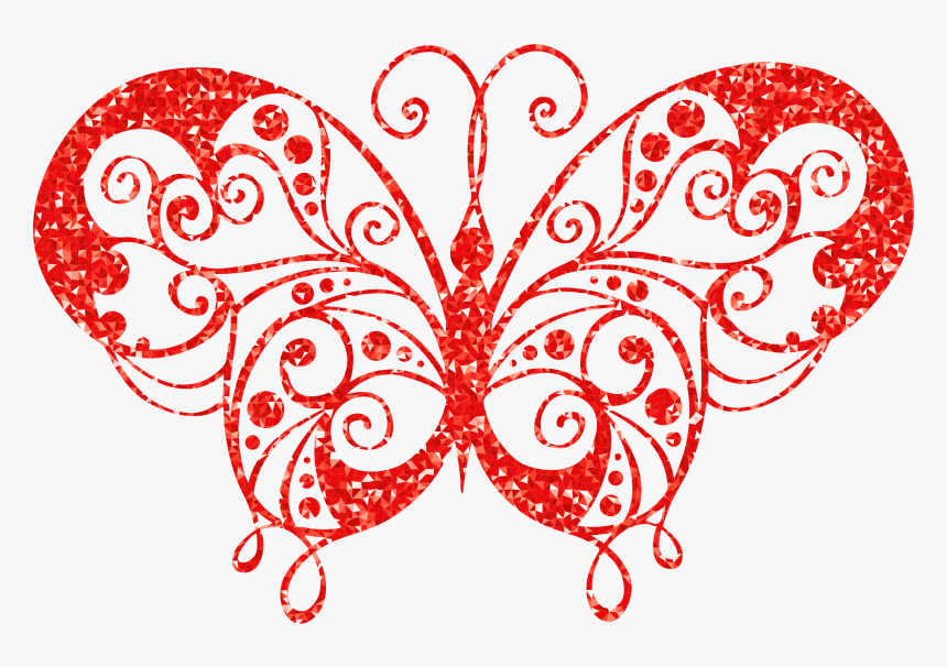 Transparent Simple Flourish Png - Motif Hias Kupu Kupu, Png Download