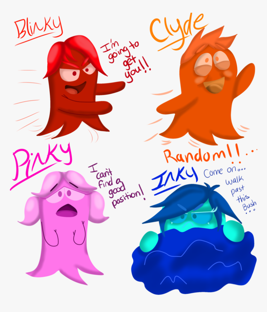 Transparent Pacman Clipart - Pac Man Ghosts Cute, HD Png Download