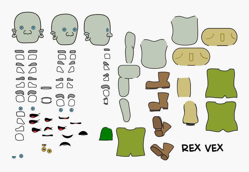 Rex Vex Character Kit - Colorfulness, HD Png Download