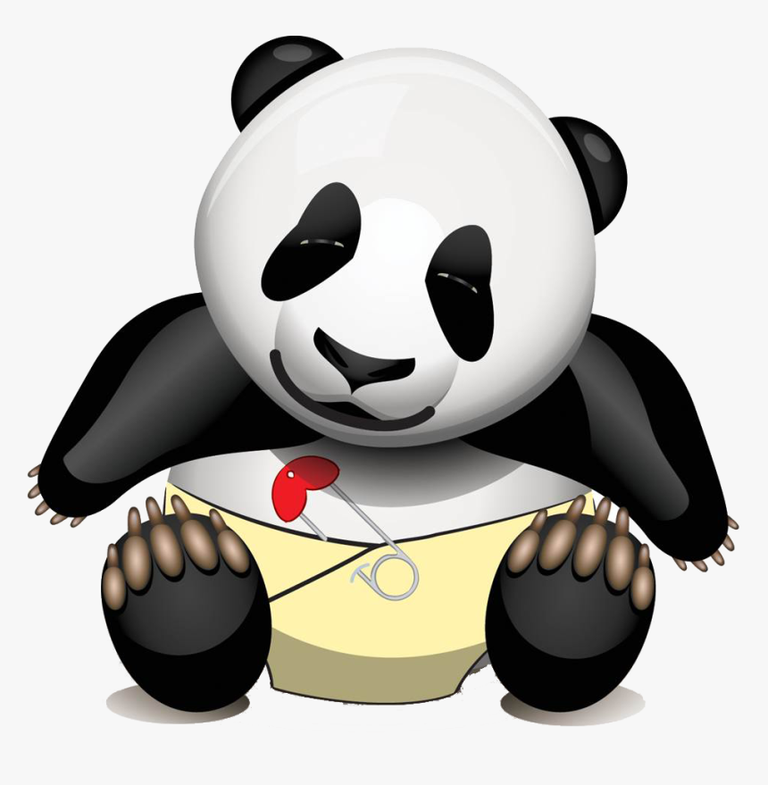Panda In Nappies, HD Png Download