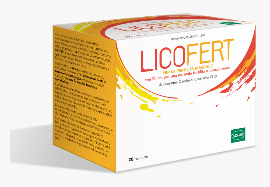 For Male Fertility With Zinc, For Normal Fertility - Integratore Licofert, HD Png Download