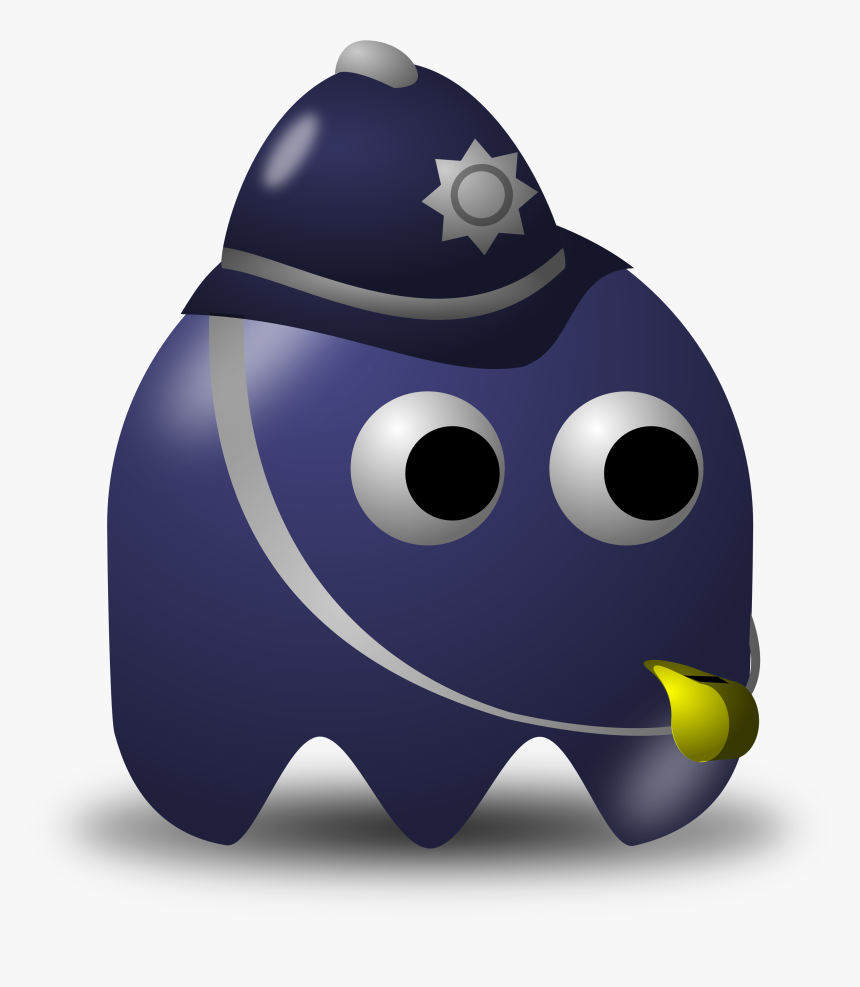 Purple,smile,pacman - Policeman Clipart, HD Png Download