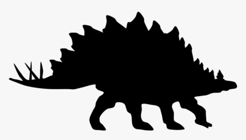 Stegosaurus Clip Art Vector Graphics Silhouette Portable - Stegosaurus Silhouette, HD Png Download