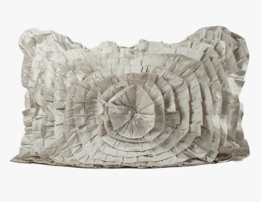 Ruffled Taffeta - Pearl - Cushion, HD Png Download