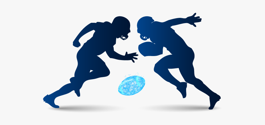 Fantasy Sports Applications - Free Vector Football Player Silhouette, HD Png Download