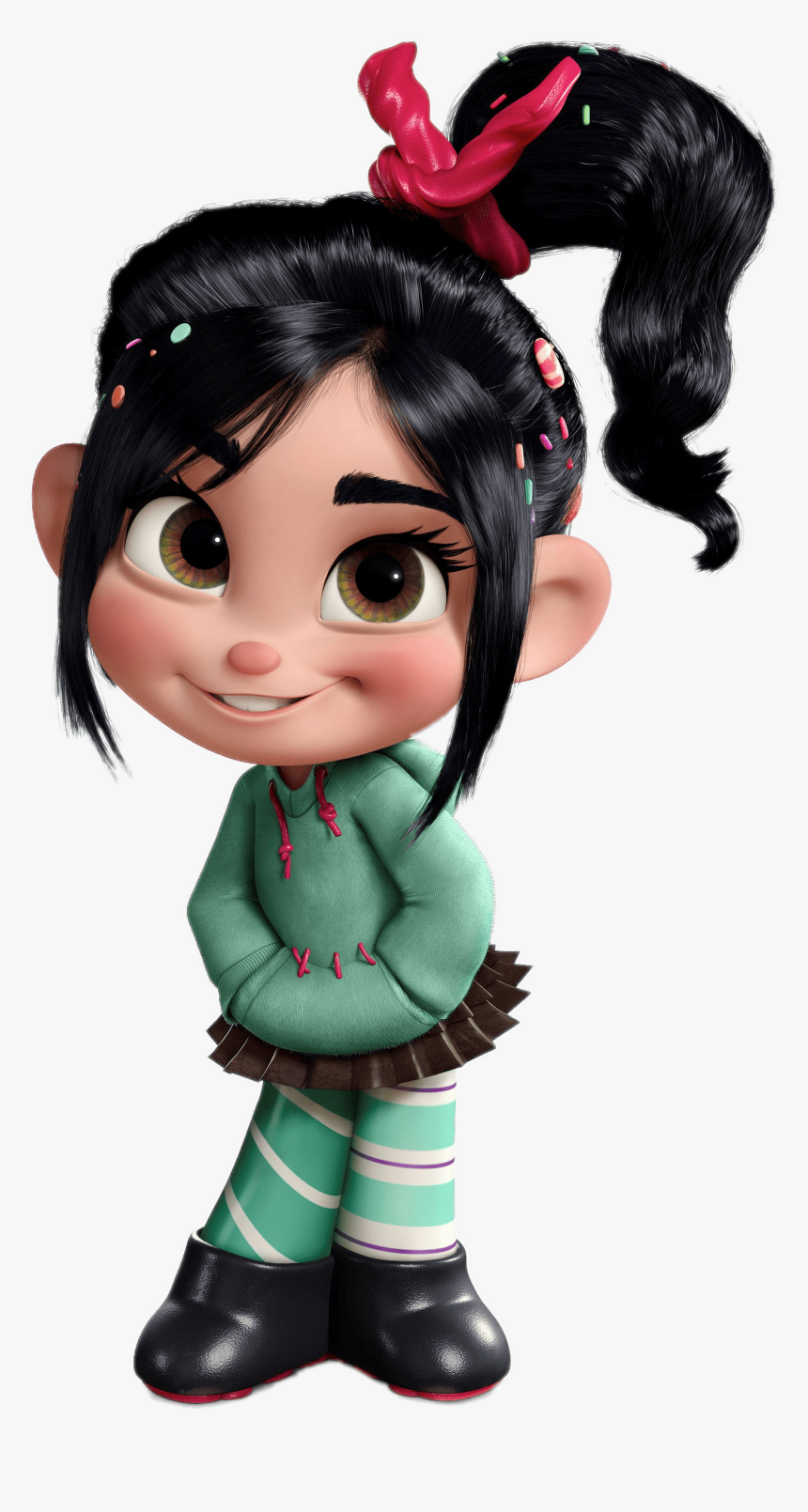 Vanellope Von Schweetz Hands In Pockets - Vanellope Von Schweetz - Disney's Wreck-it Ralph Movie, HD Png Download