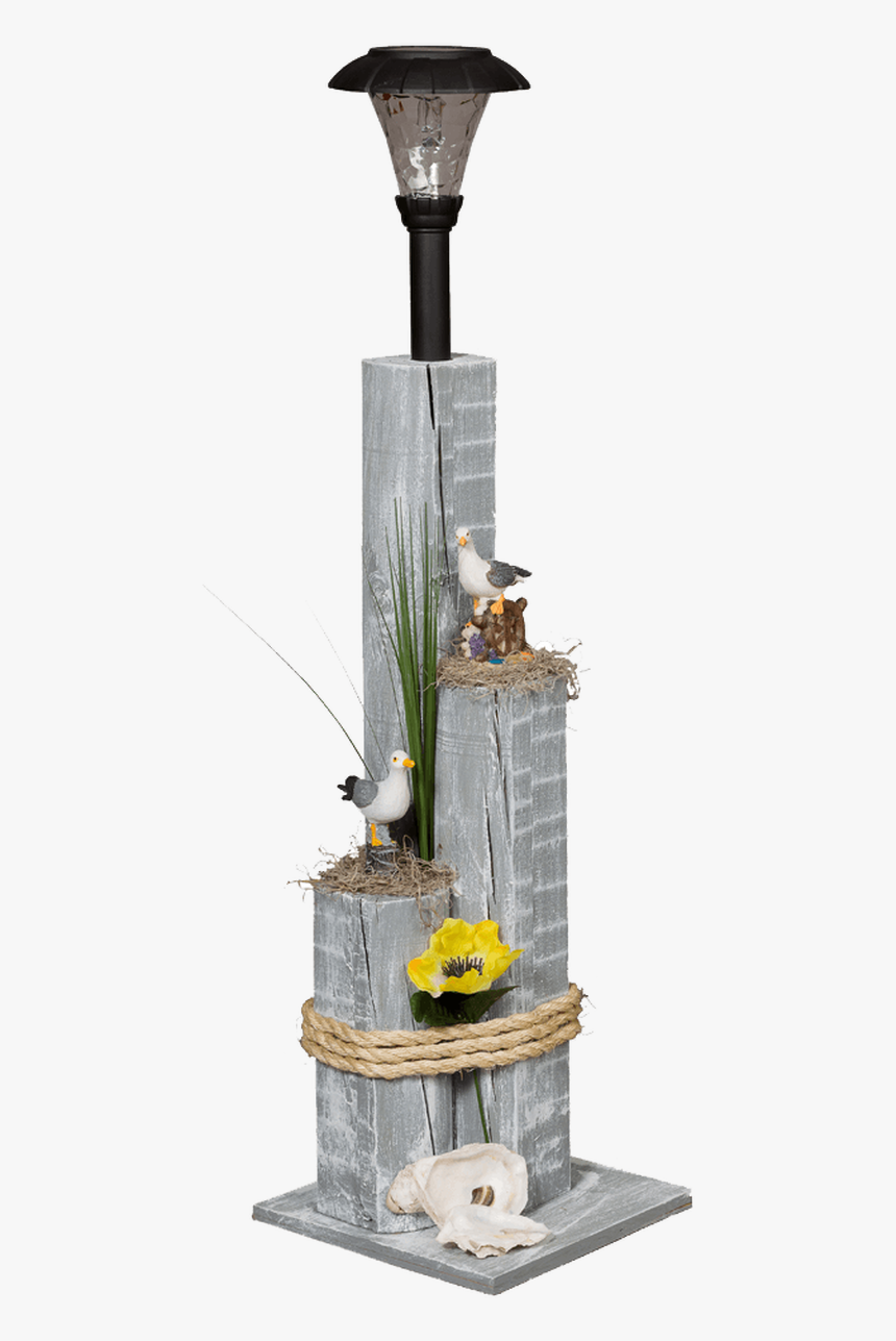 Amish Handcrafted Solar Nautical Post Lawn Ornament - African Grey, HD Png Download