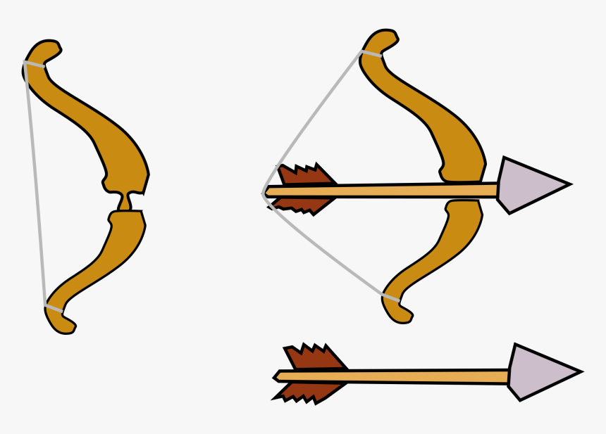 Transparent Bow And Arrow Clip Art - Bow And Arrow Clipart, HD Png Download