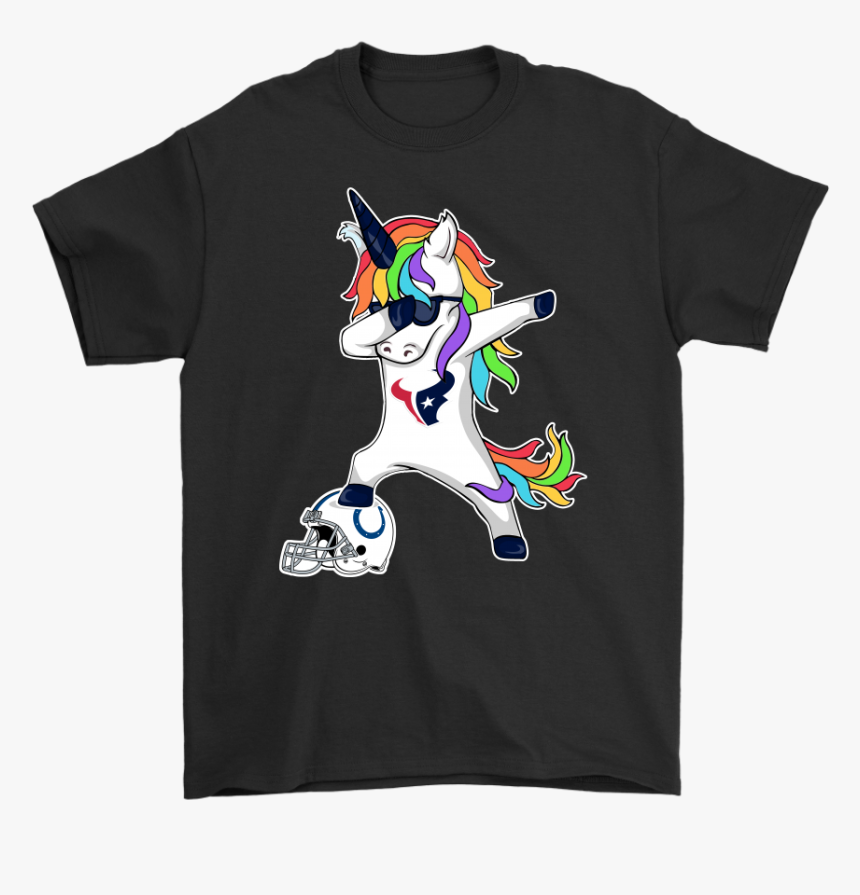 Football Dabbing Unicorn Steps On Helmet Houston Texans - Unforgivable Curses Shirt, HD Png Download