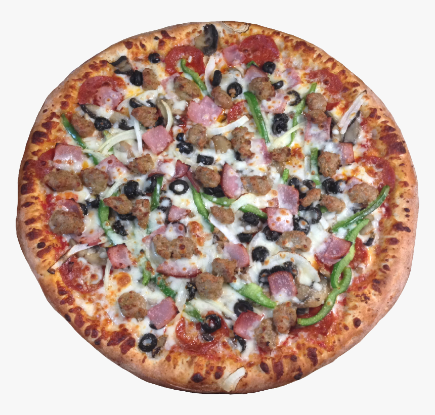 Beef Ham And Mushroom Pizza Png, Transparent Png