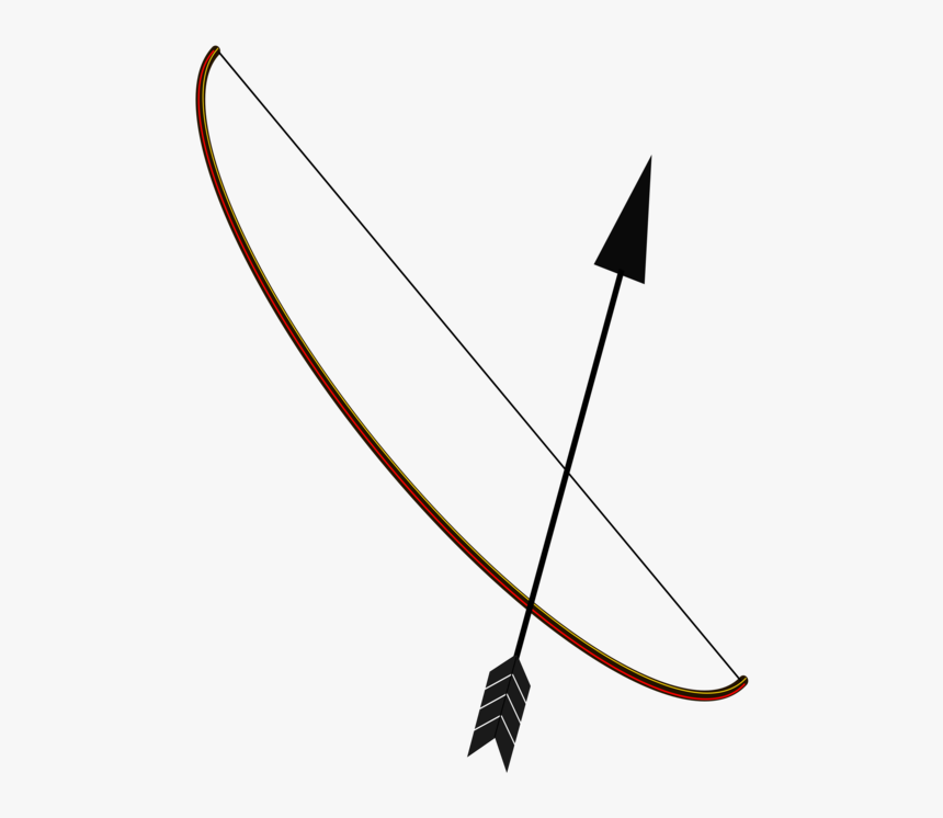 Triangle,bow And Arrow,leaf - Amerindian Bow And Arrow, HD Png Download