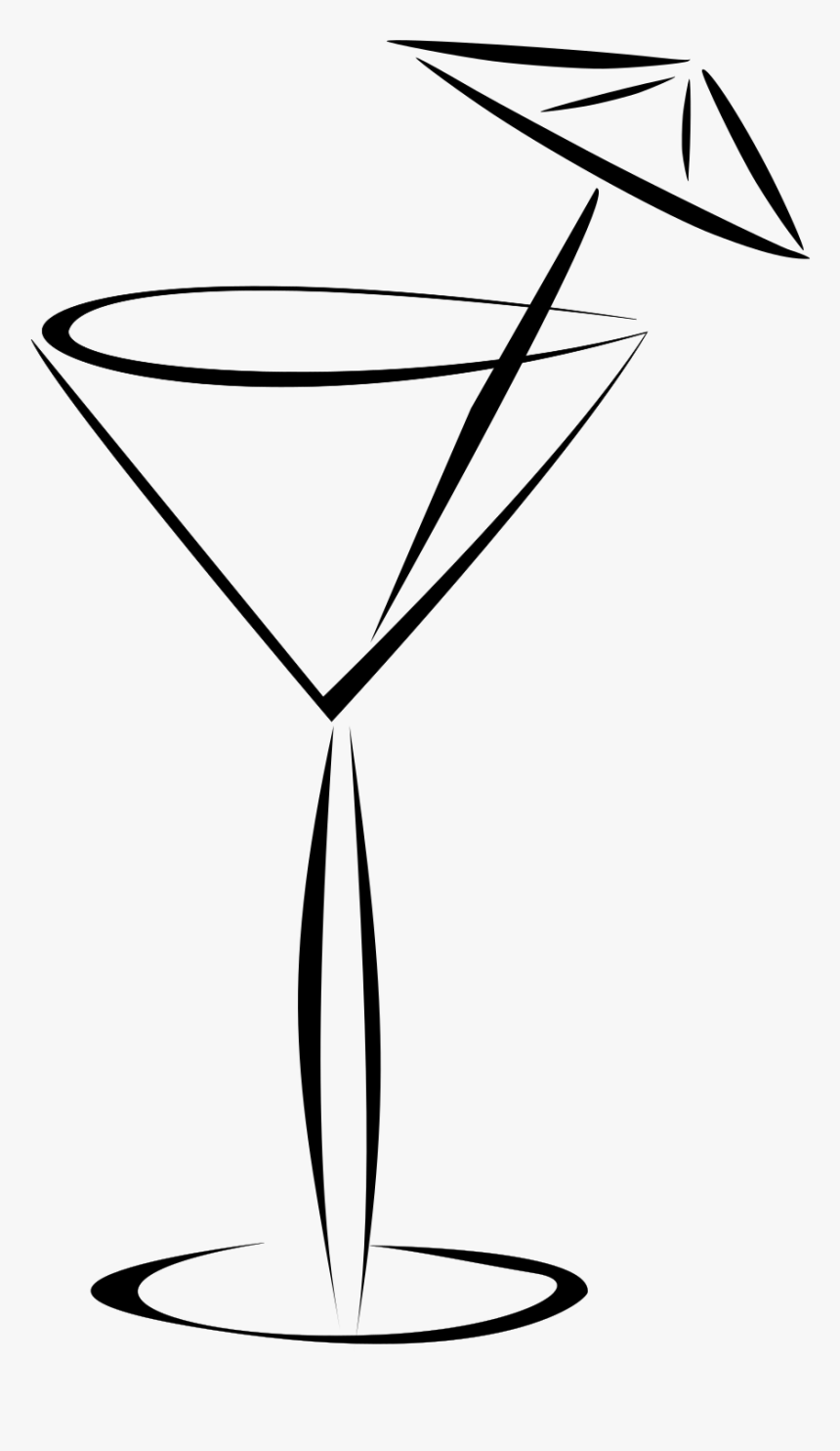 Cocktail Glass Martini Champagne Glass - Transparent Cocktail Glasses Clipart, HD Png Download