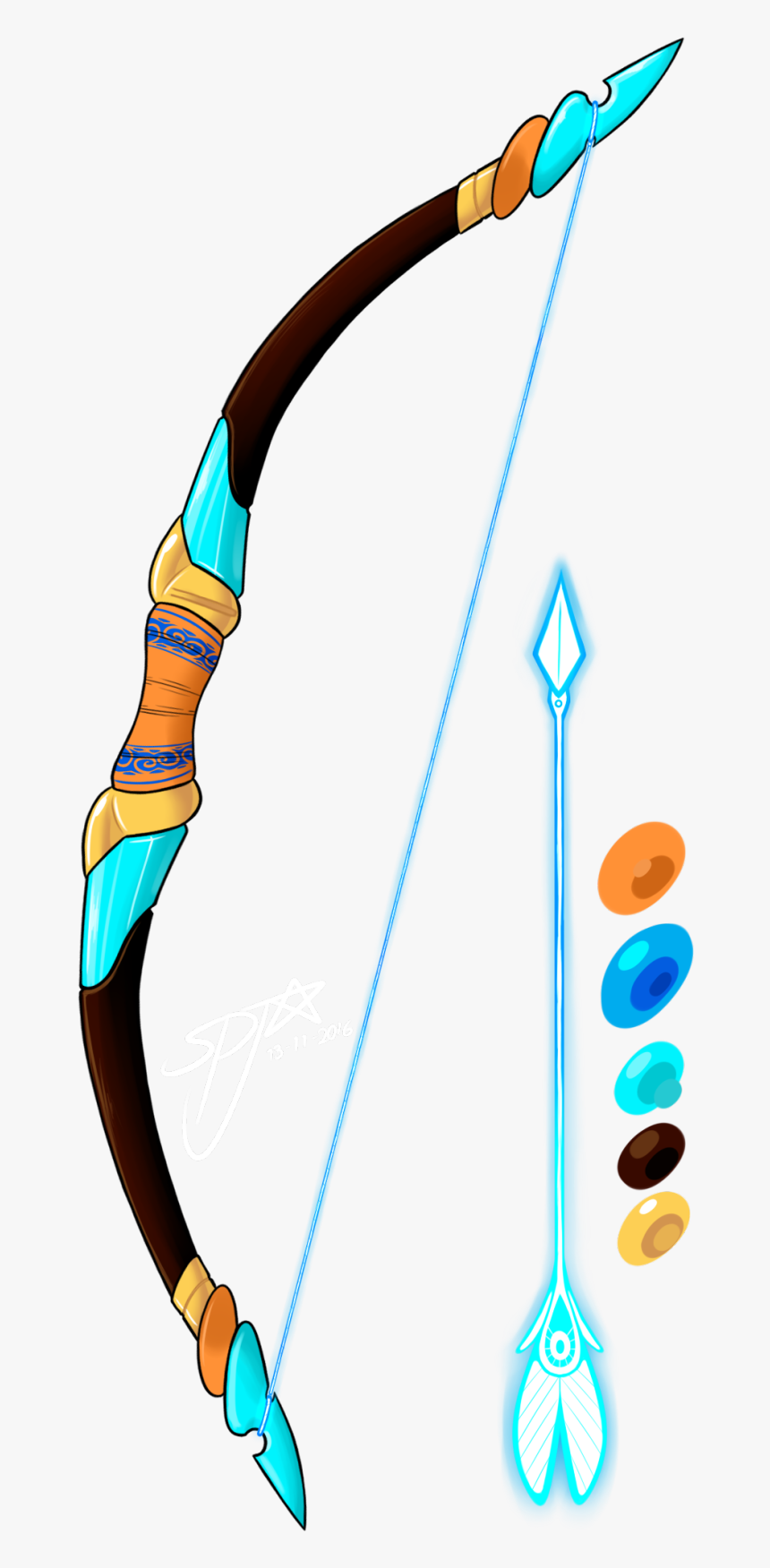 Bow And Arrow Clip Art - Water Bow And Arrow, HD Png Download
