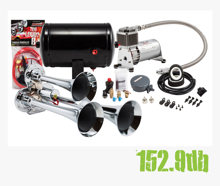 Model Hk3 Chrome Triple Air Horn Kit - Kleinn Hk5, HD Png Download
