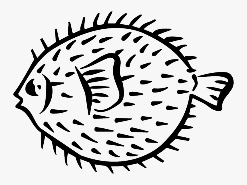 Transparent Pineapple Drawing Png - Drawing A Puffer Fish, Png Download