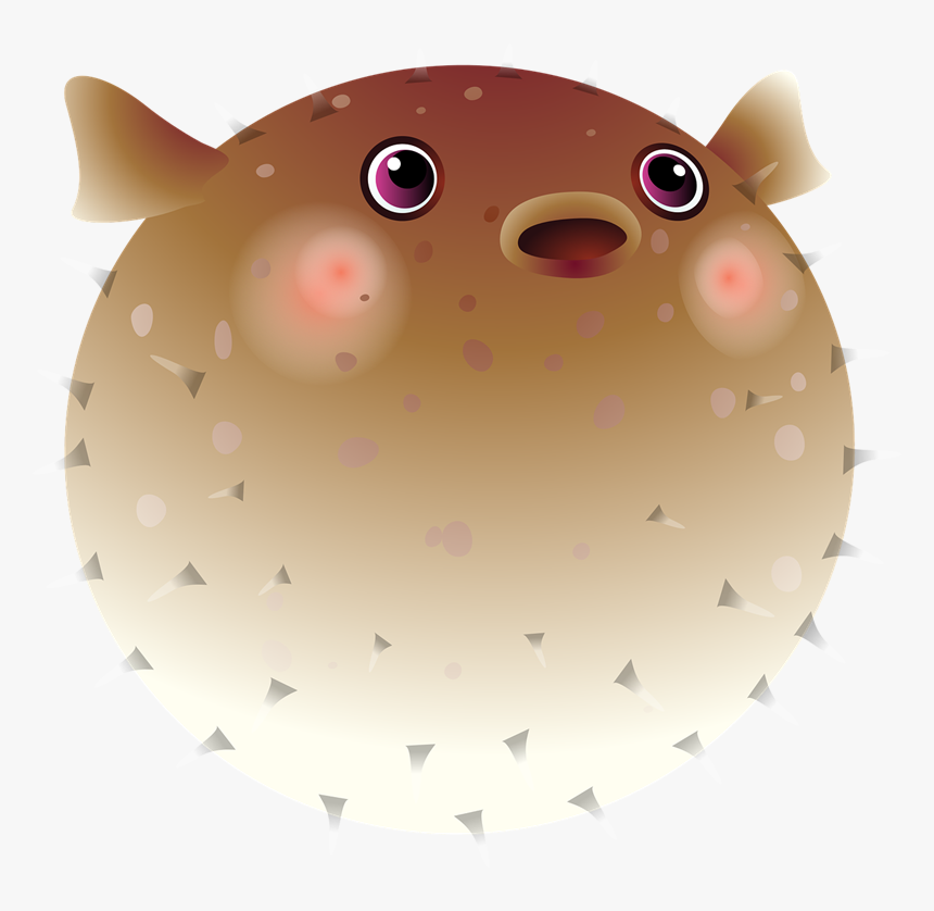 Transparent Cute Goldfish Clipart - Puffer Fish Clipart Png, Png Download