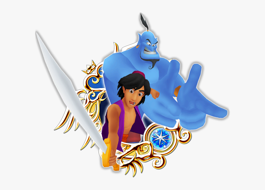 Aladdin & Genie - Stained Glass 9 Khux, HD Png Download