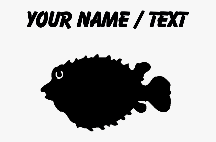 Transparent Fish Silhouette Png - Silhouette Of Puffer Fish, Png Download