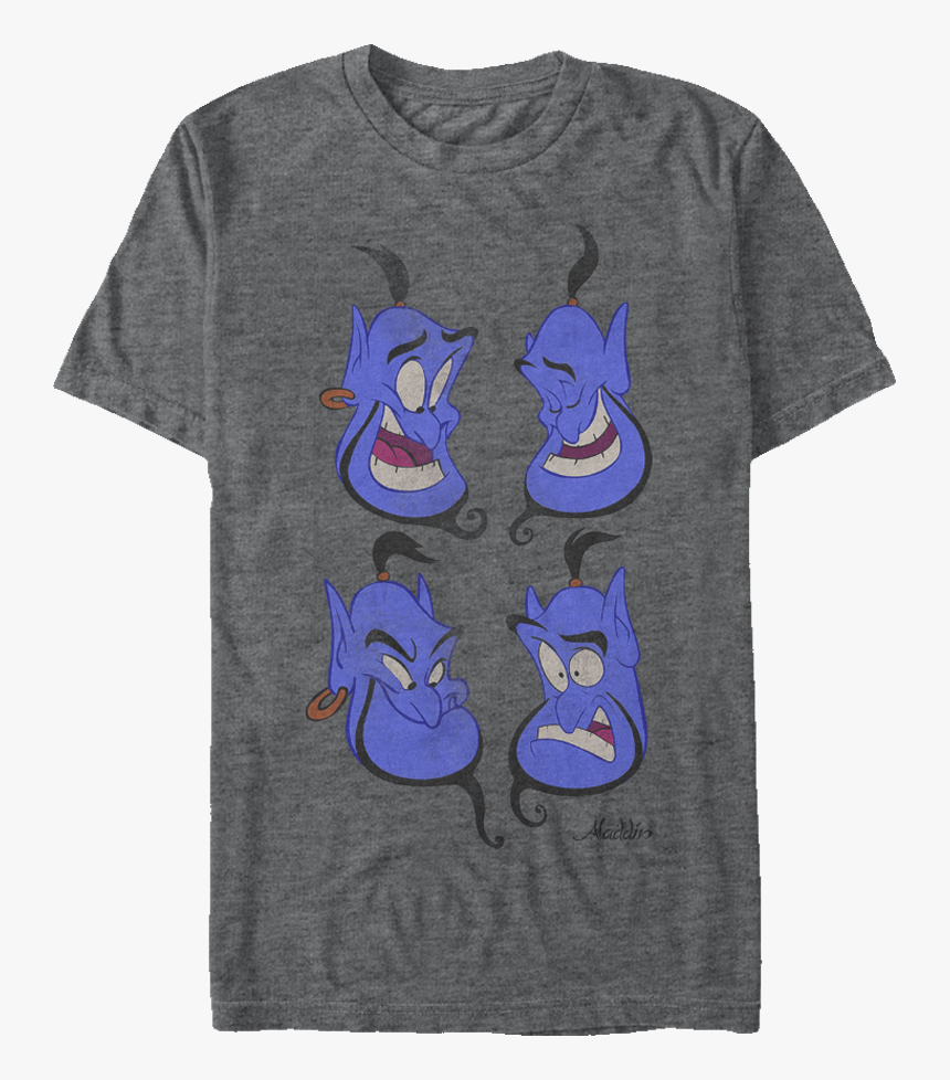 Aladdin Genie Faces T-shirt - Aladdin T Shirt, HD Png Download