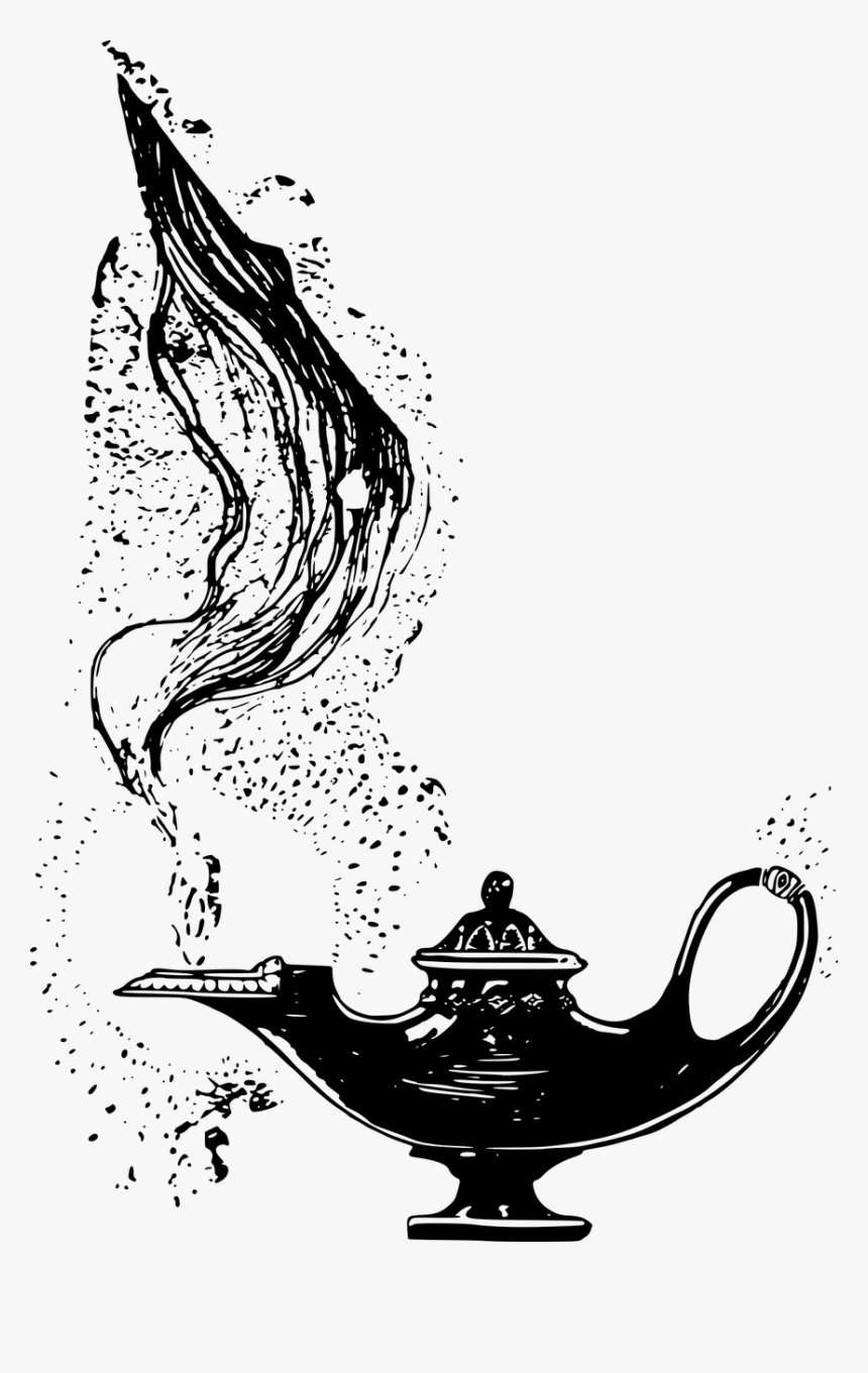 Aladdin Lamp Silhouette Png, Transparent Png