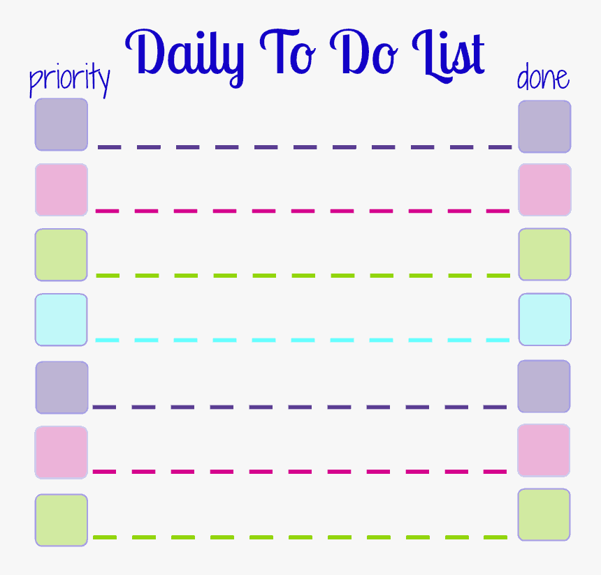 Make Your Own Daily To Do List Sticky Notes With This - Daily To Do List Print Out, HD Png Download