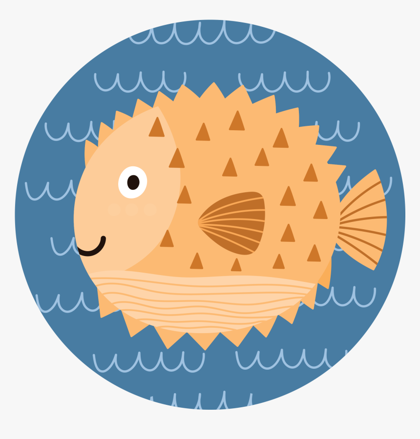 1083 Sea Cartoon - Cute Big Fish, HD Png Download