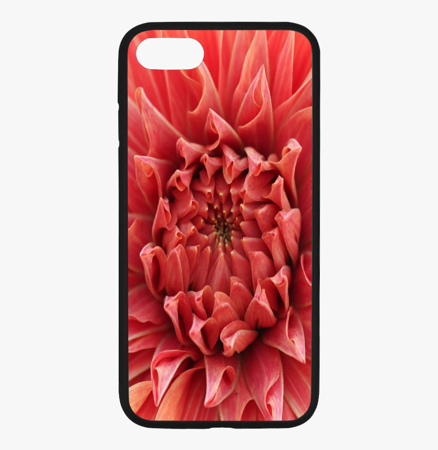Bright Red Dahlia Flower Rubber Case For Iphone 7 - Dahlia, HD Png Download