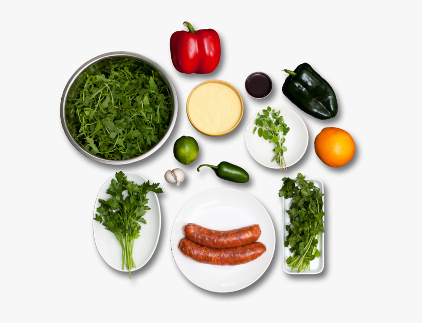 Chorizo Arepas With Arugula & Orange Salad - Breakfast Sausage, HD Png Download