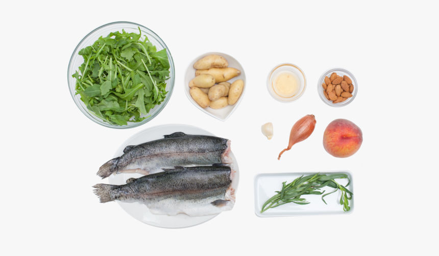 Seared Trout With Peach And Arugula Salad - Pacific Sturgeon, HD Png Download