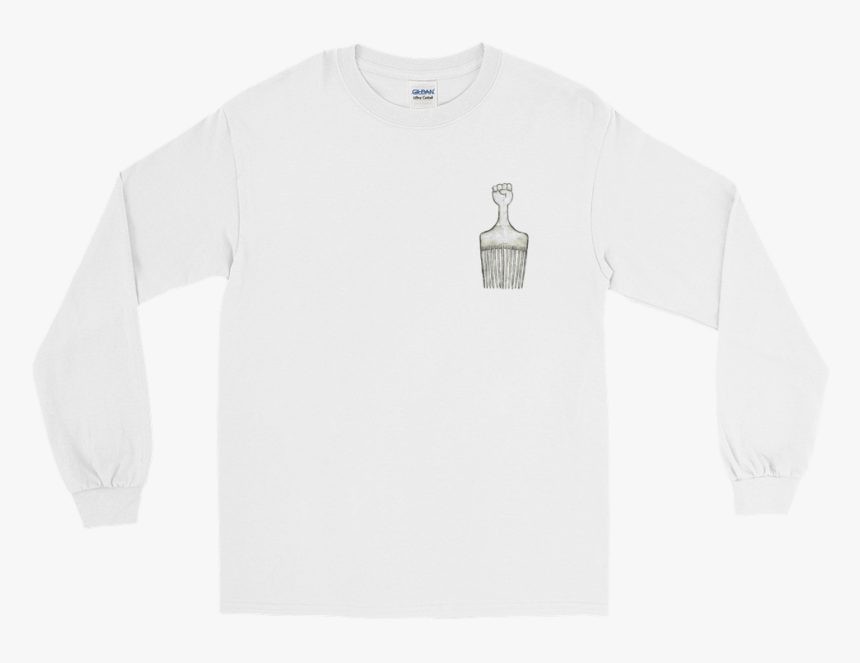 Image Of Afro Pick Long Sleeve T Shirt - Sweater, HD Png Download