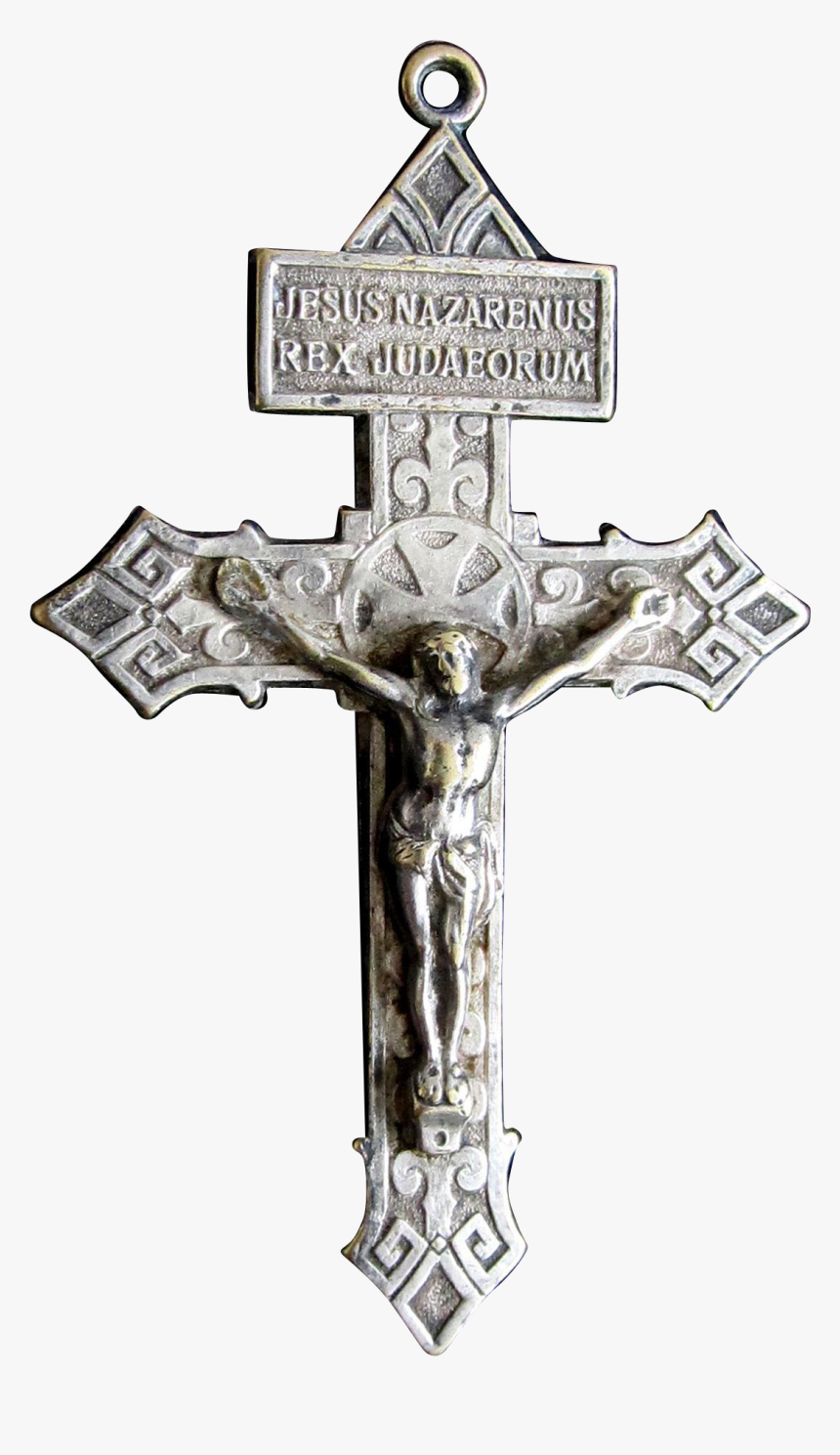 Transparent Silver Cross Png - Croce San Damiano In Metallo Argentato, Png Download