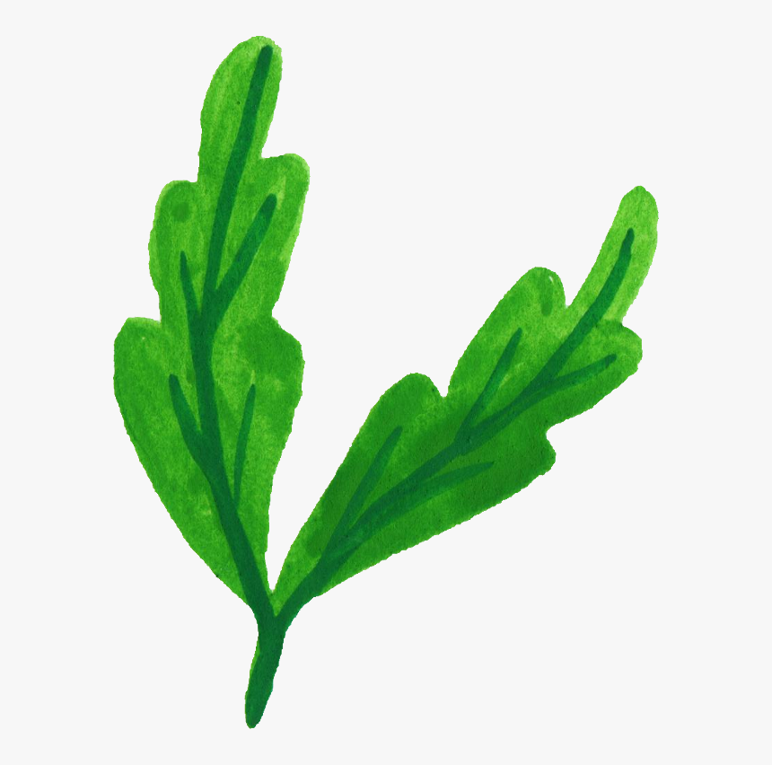 Transparent Shrub Silhouette Png - Leaves Watercolor Png, Png Download