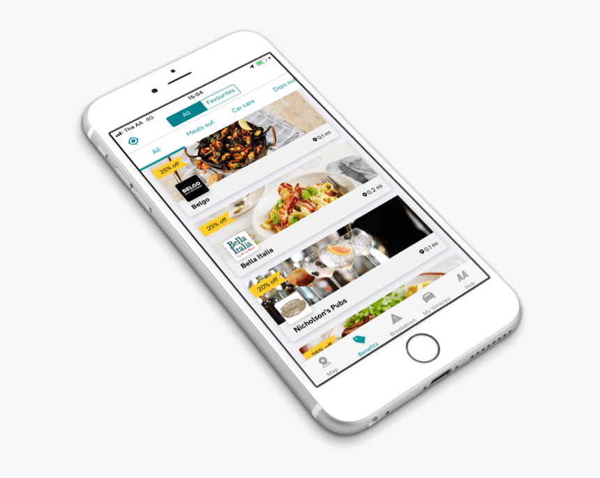 Member Benefits On The Aa App - Iphone, HD Png Download