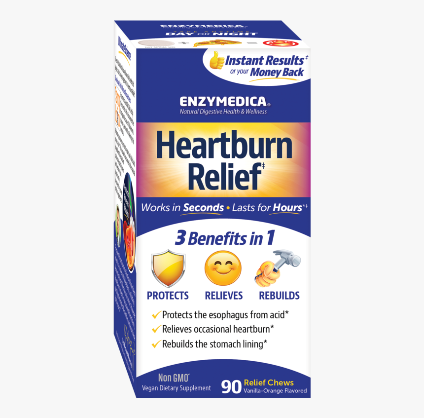 Heartburn Relief‡ - Enzymedica Heartburn Relief, HD Png Download