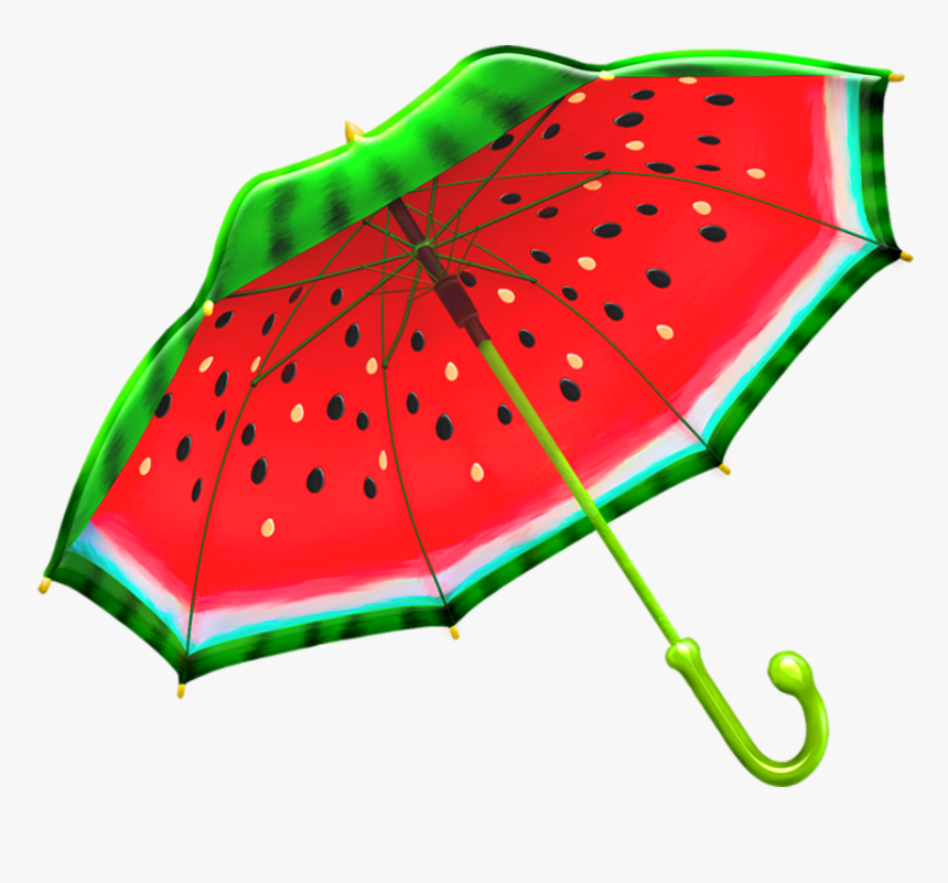 Watermelon Umbrella, Umbrella, Red And Green, Rain - Watermelon Umbrella Png, Transparent Png
