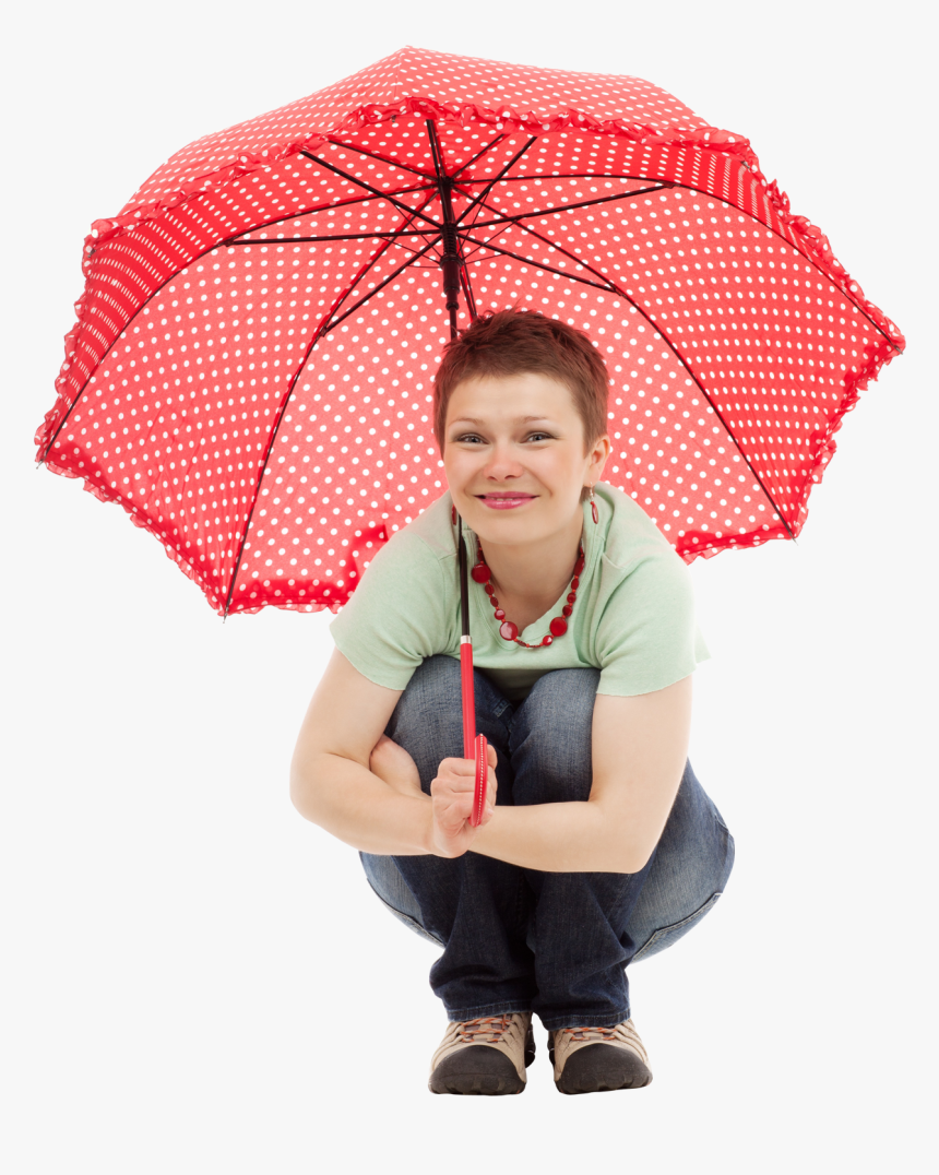 Girl With Umbrella Png - Women With Umbrella Png, Transparent Png