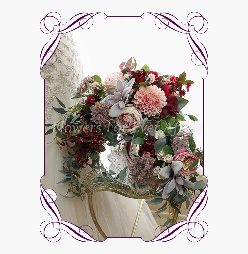 Transparent Burgundy Flower Png - Bouquet, Png Download