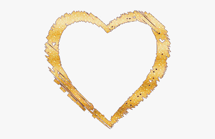 Gold Glitter Heart Png, Transparent Png