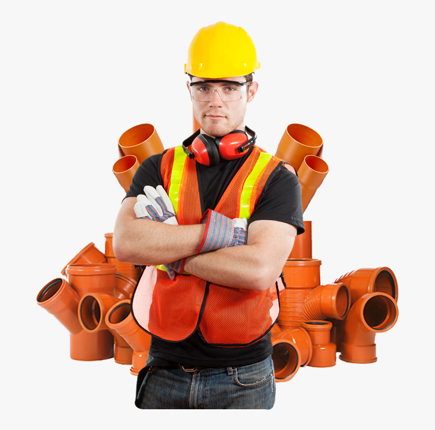 Construction Worker White Background, HD Png Download