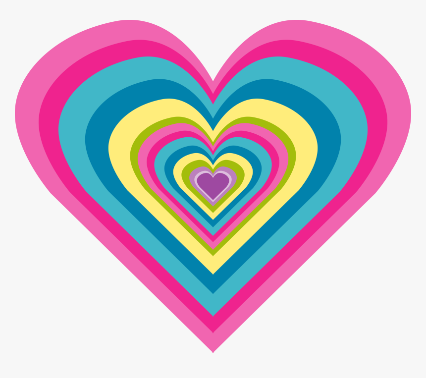 Glitter Clipart Colourful Heart - Glitter Moving Rainbow Hearts, HD Png Download