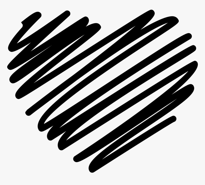 Graffiti Heart Shape - Transparent Hearts Doodle Png, Png Download