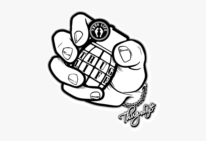 Thug Life Fist Png Image Background - Thug Life Draw, Transparent Png