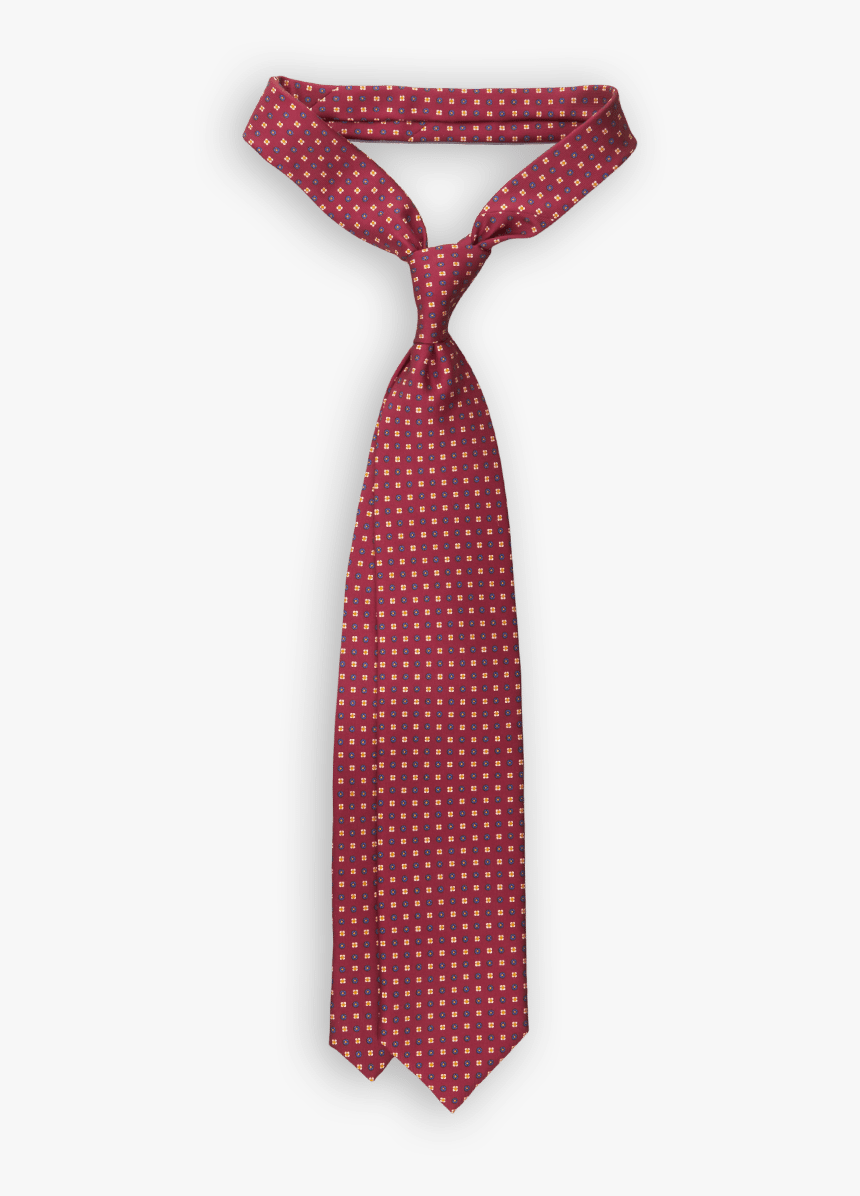 Marinella Burgundy Flower Printed Silk Tie Feature, HD Png Download