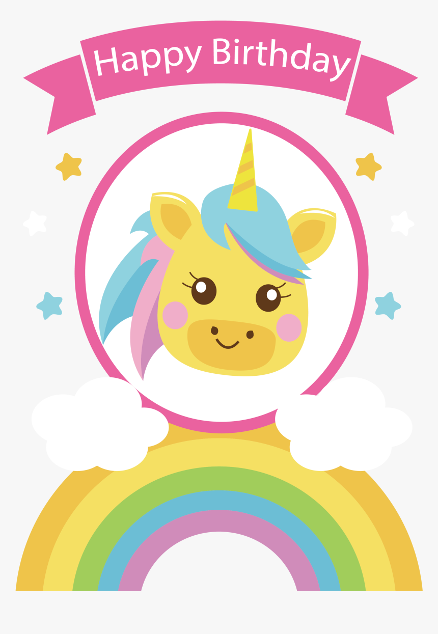 Happy Birthday To You Party Clip Art - Happy Birthday Unicorn Transparent, HD Png Download