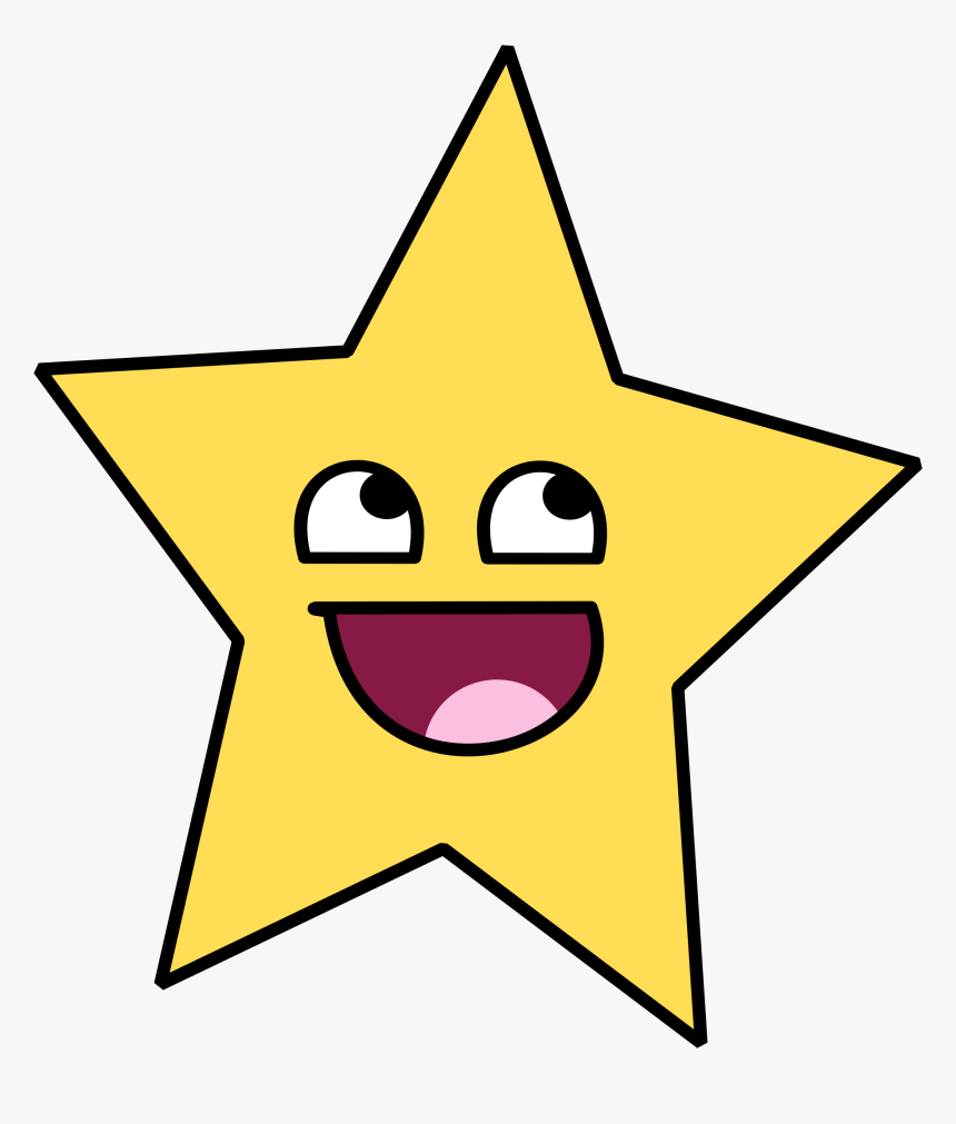 Stars - Star With A Face, HD Png Download